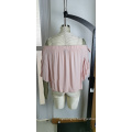 Pink Lady Cuff Tie Bow Cute Style Top